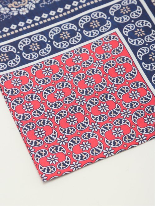 プリントバンダナ 額縁フラワー