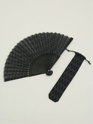 和柄 扇子 矢絣