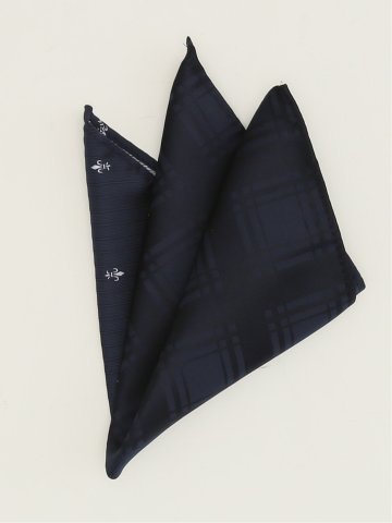 シルク混 ペイズリー柄 パネルチーフ