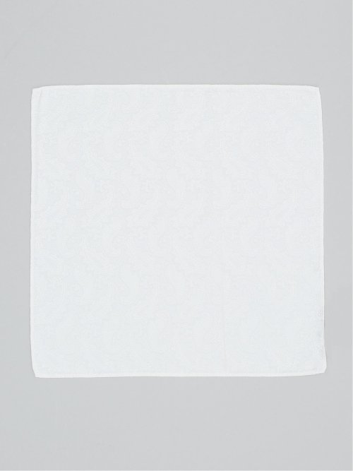 シルク混 ペイズリー柄チーフ