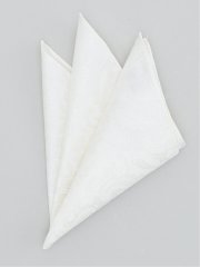 シルク混 ペイズリー柄チーフ