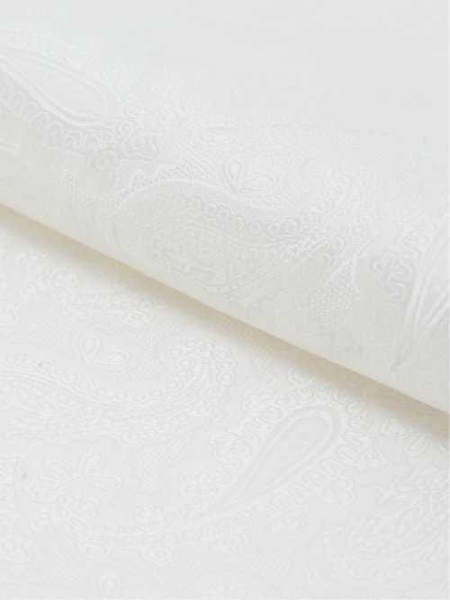 シルク混 ペイズリー柄チーフ