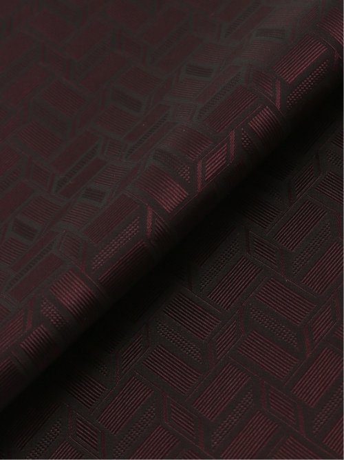 シルク混 ジオメトリック柄チーフ