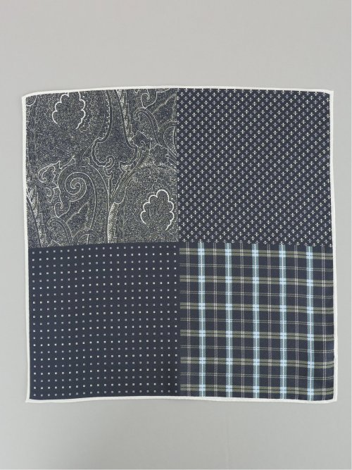 国産シルク四面チーフ 柄