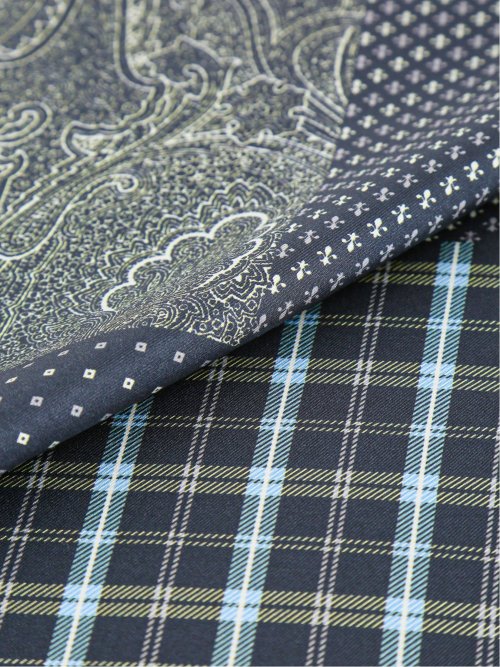 国産シルク四面チーフ 柄