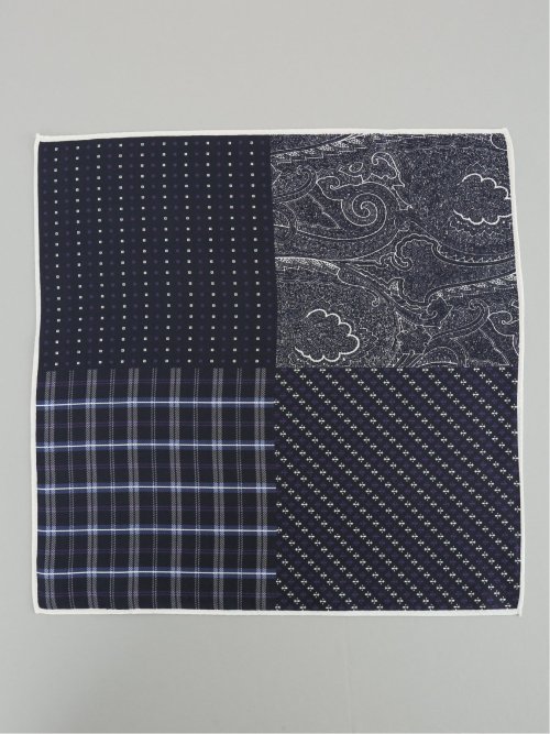 国産シルク四面チーフ 柄