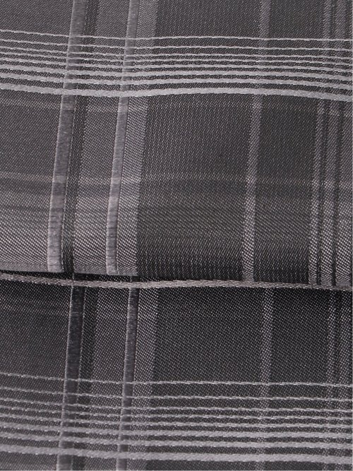 シルク チェック柄チーフ