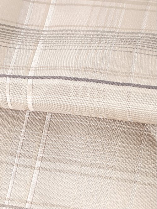 シルク チェック柄チーフ