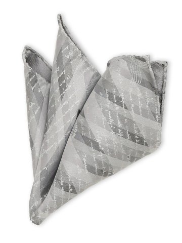 シルク アーガイルカリグラフィー ポケットチーフ