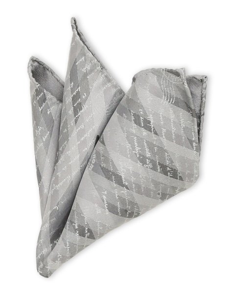 シルク アーガイルカリグラフィー ポケットチーフ