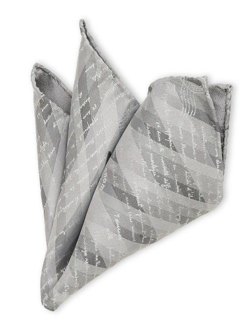 シルク アーガイルカリグラフィー ポケットチーフ