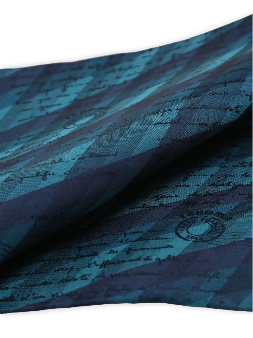 シルク アーガイルカリグラフィー ポケットチーフ