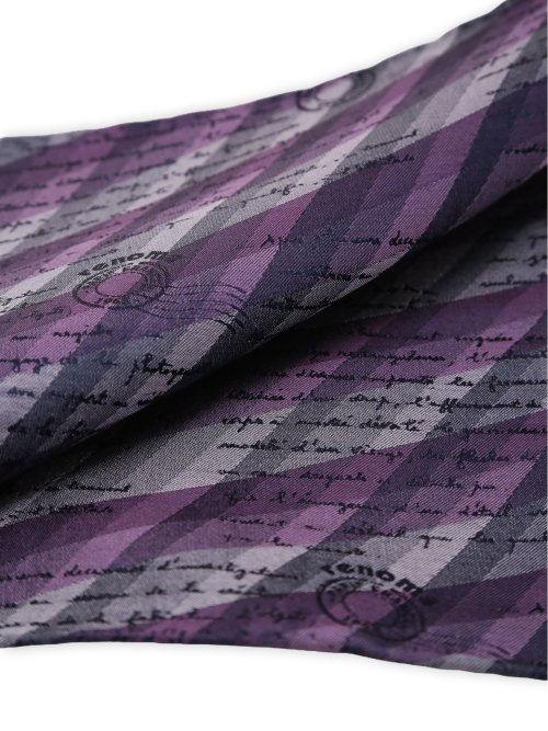 シルク アーガイルカリグラフィー ポケットチーフ