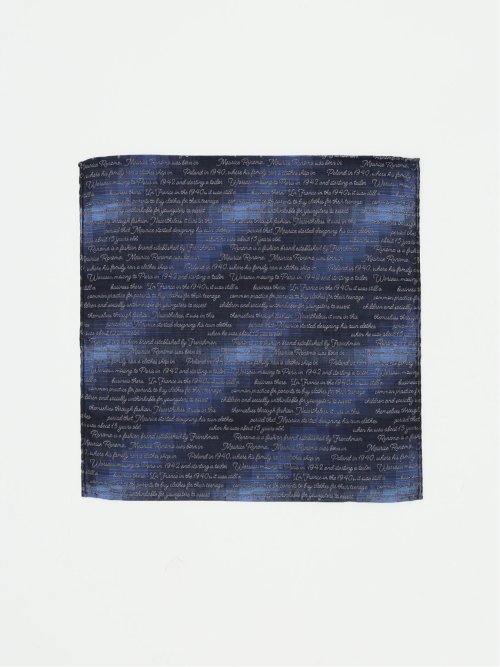 シルク カリグラフィーパターンチーフ