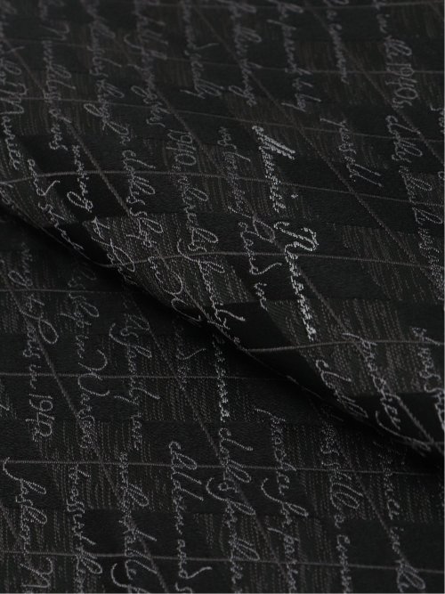 シルク アーガイル×カリグラフィー チーフ