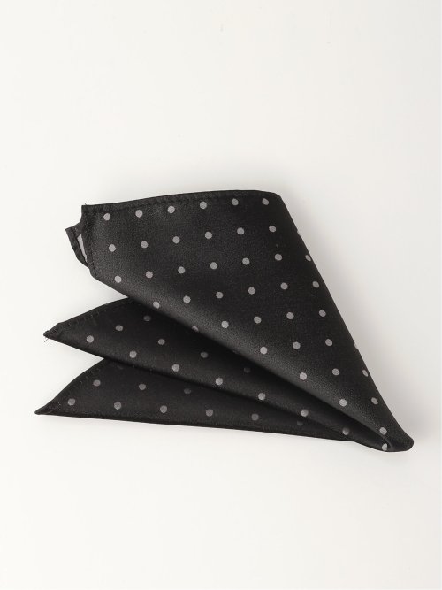 シルク ドット柄チーフ