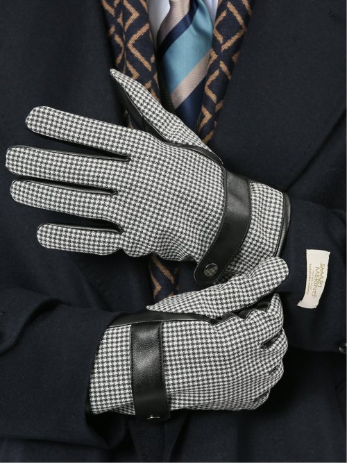 タッチパネル対応 生地コンビグローブ