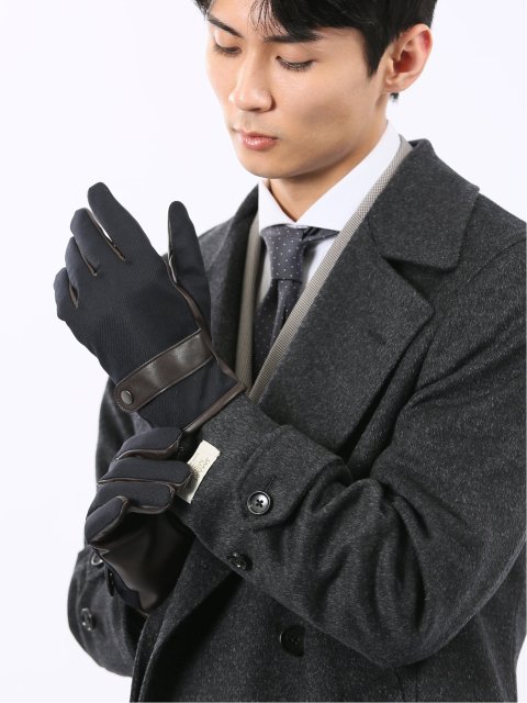 タッチパネル対応 生地コンビグローブ