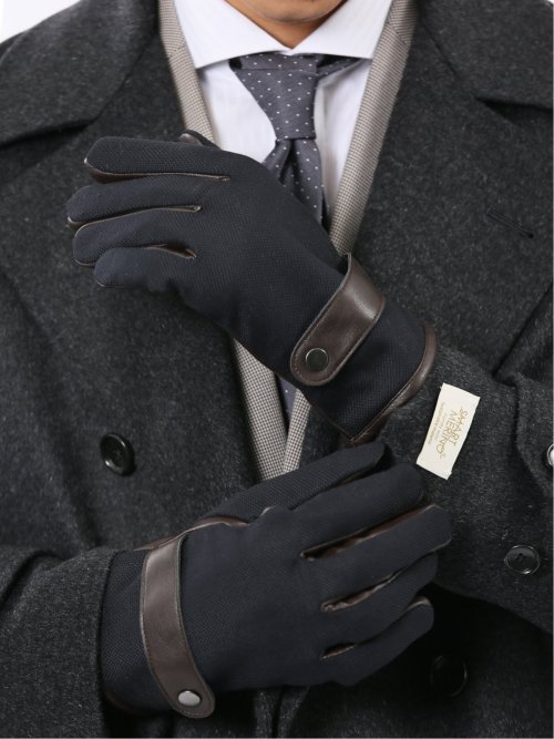 タッチパネル対応 生地コンビグローブ