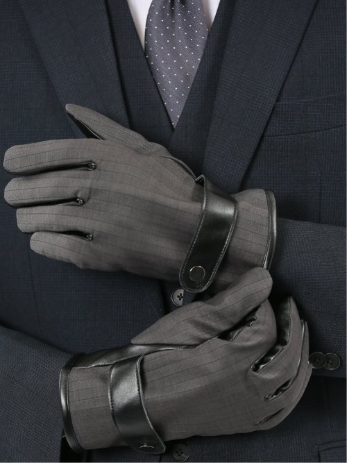 タッチパネル対応 生地コンビグローブ