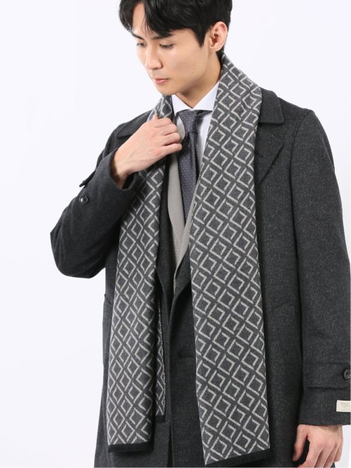 bugatti×V.FRAAS 四者混マフラー(Other 05黒): ファッション雑貨