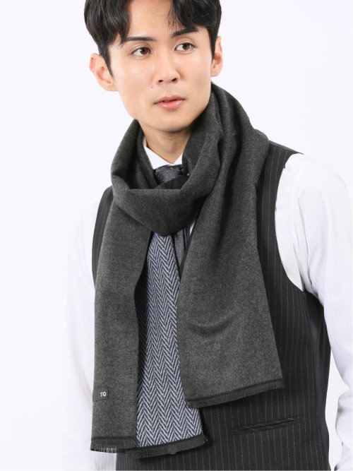 ジャガード リバーシブルマフラー(Other 06グレー): ファッション雑貨