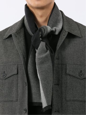 ジャガード ストライプ柄マフラー