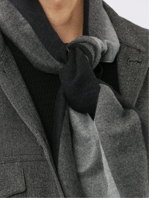 ジャガード ストライプ柄マフラー