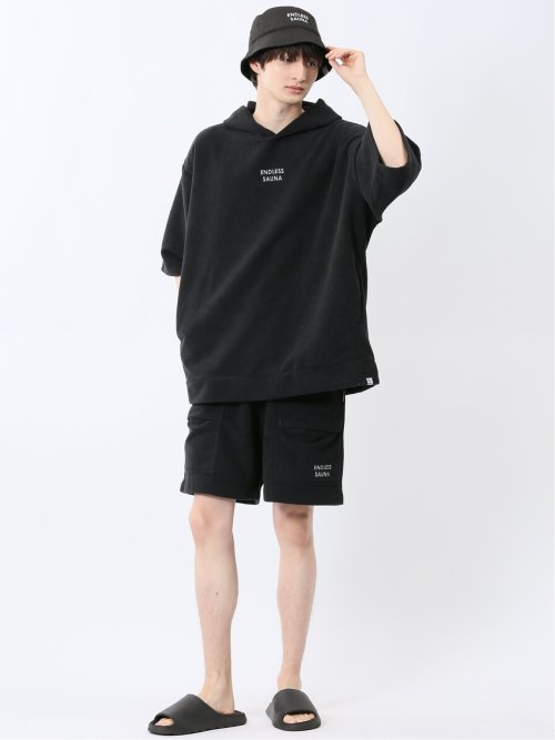 Sauna Camp×T/Q サウナハット 黒 メンズ