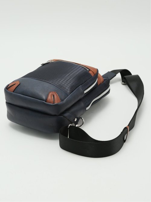 千鳥柄配色 ボディバッグ