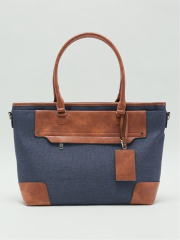 ツイル配色  2WAYトートバッグ A4対応