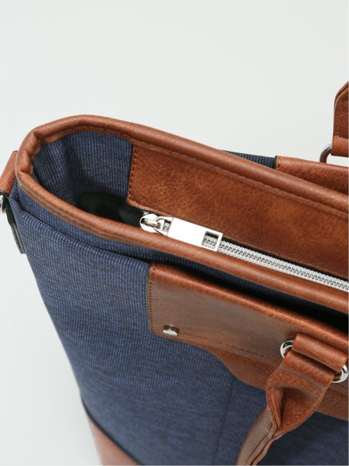 ツイル配色  2WAYトートバッグ A4対応