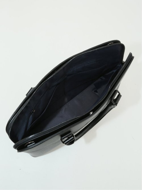 シュリンク型押し 2WAYブリーフバッグ A4対応(Other 05黒): バッグ