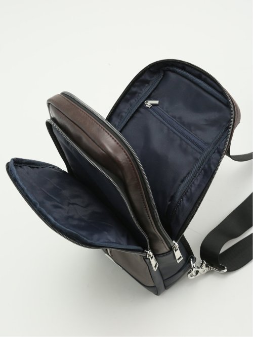 配色 ボディバッグ