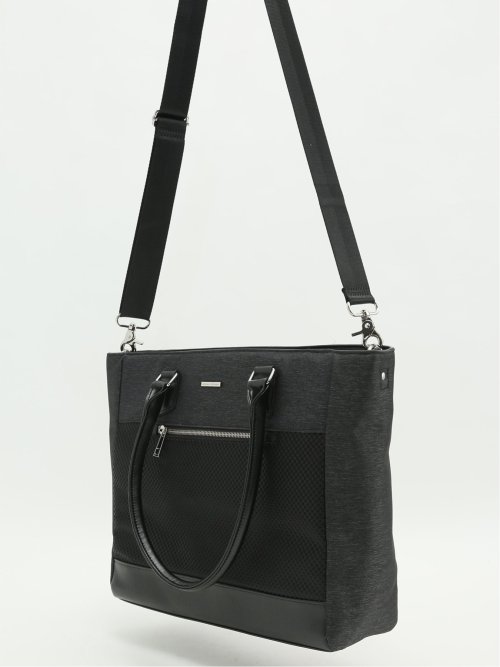 撥水 市松切替 2WAYトートバッグ A4対応