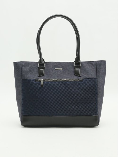 撥水 市松切替 2WAYトートバッグ A4対応