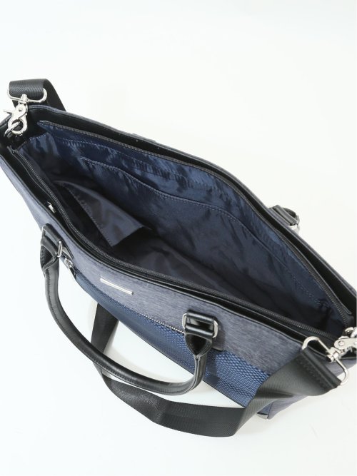 撥水 市松切替 2WAYトートバッグ A4対応