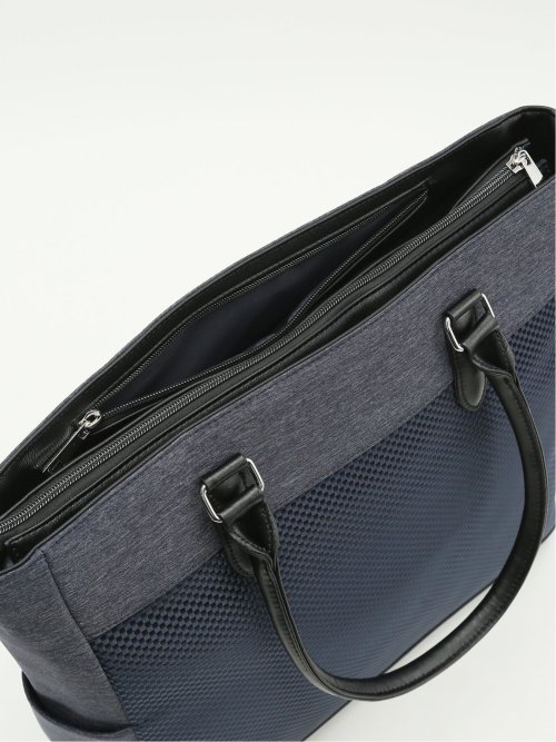 ブロックチェック トートバッグ A4対応