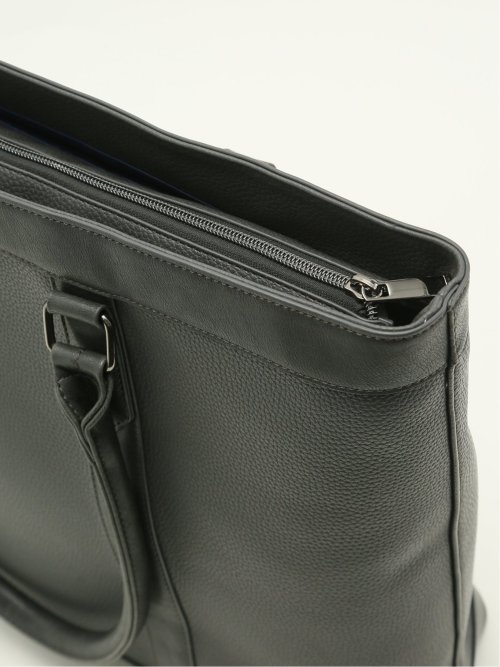 トート バッグ メンズ ビジネス 鞄 A4対応 クッションポケット シュリンク 型押し 合成皮革