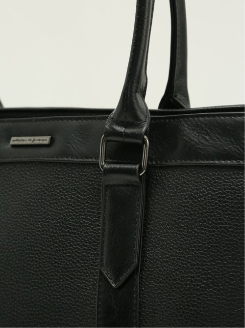 トート バッグ メンズ ビジネス 鞄 A4対応 クッションポケット シュリンク 型押し 合成皮革