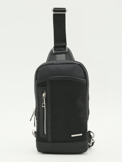 ブロックチェック ボディバッグ