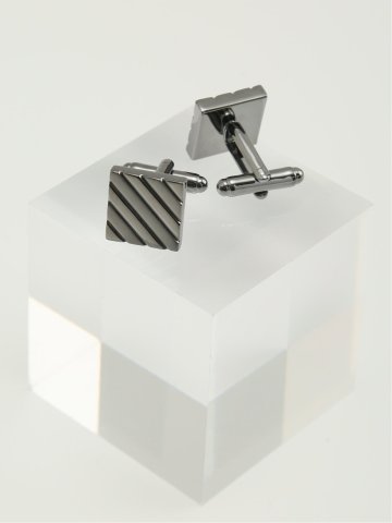 ストライプ スクエアカフス