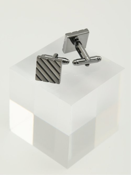 ストライプ スクエアカフス