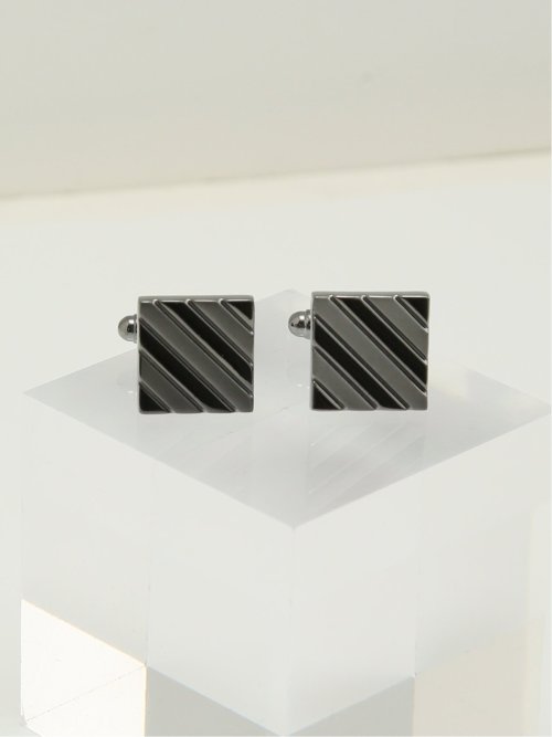 ストライプ スクエアカフス