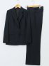 ウーリッシュ リラクシング 1ボタンジャケット＋セミワイドパンツ 紺
