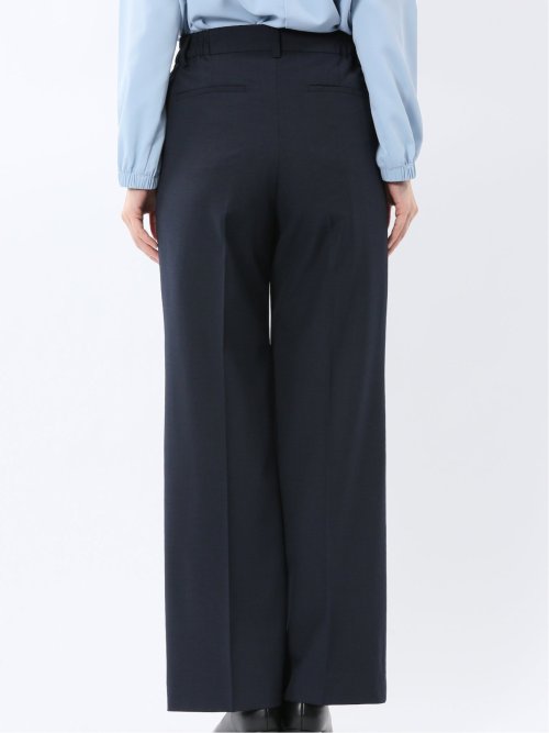 ウーリッシュ リラクシング 1ボタンジャケット＋セミワイドパンツ 紺