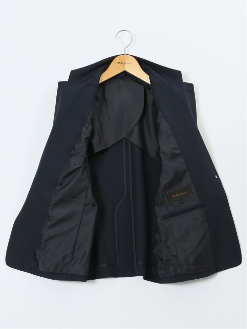 ウーリッシュ リラクシング 1ボタンジャケット＋セミワイドパンツ 紺