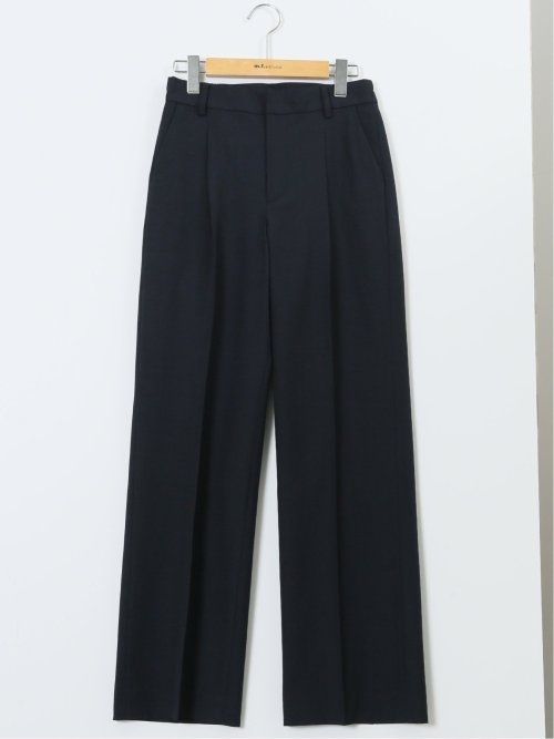 ウーリッシュ リラクシング 1ボタンジャケット＋セミワイドパンツ 紺