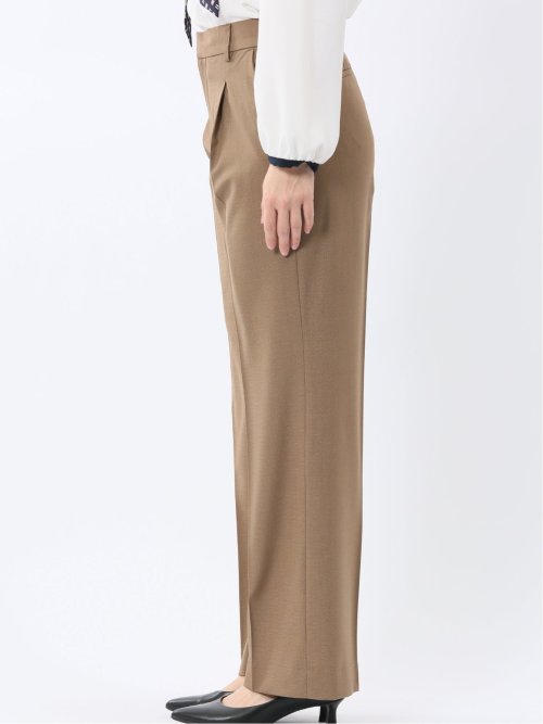 ウーリッシュ リラクシング 1ボタンジャケット＋セミワイドパンツ キャメル