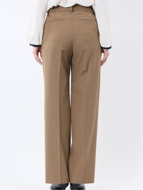 ウーリッシュ リラクシング 1ボタンジャケット＋セミワイドパンツ キャメル